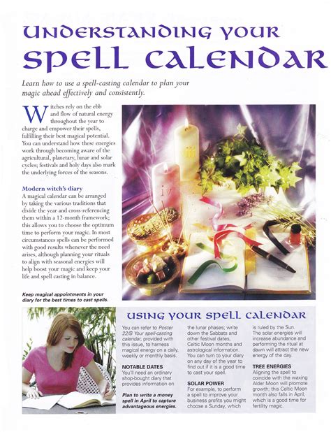 Enigmatic spell calendar